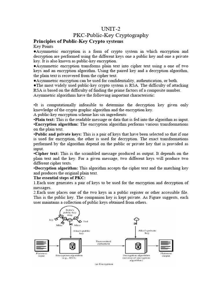 R23 CNS UNIT-2 | PDF | Key (Cryptography) | Public Key Cryptography