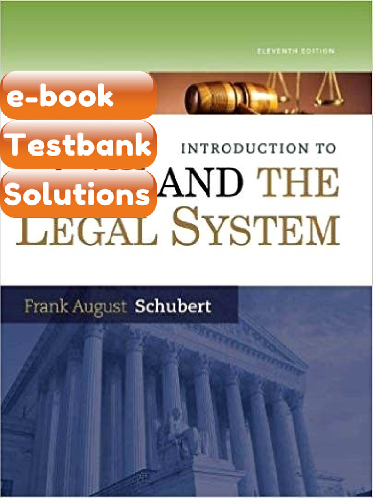 eBook & Testbank Introduction to Law and the Legal System 11th Edition ...