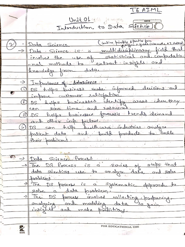 Mids Unit 01 Notes - 1 | PDF