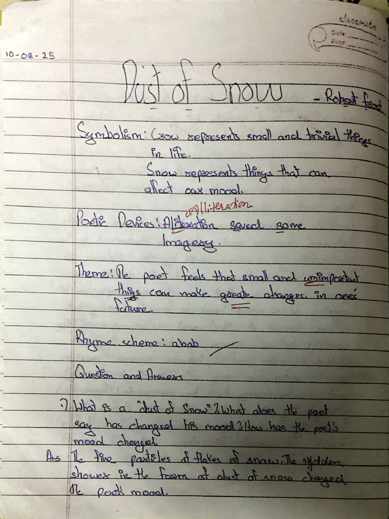 Dust of Snoe Notes | PDF