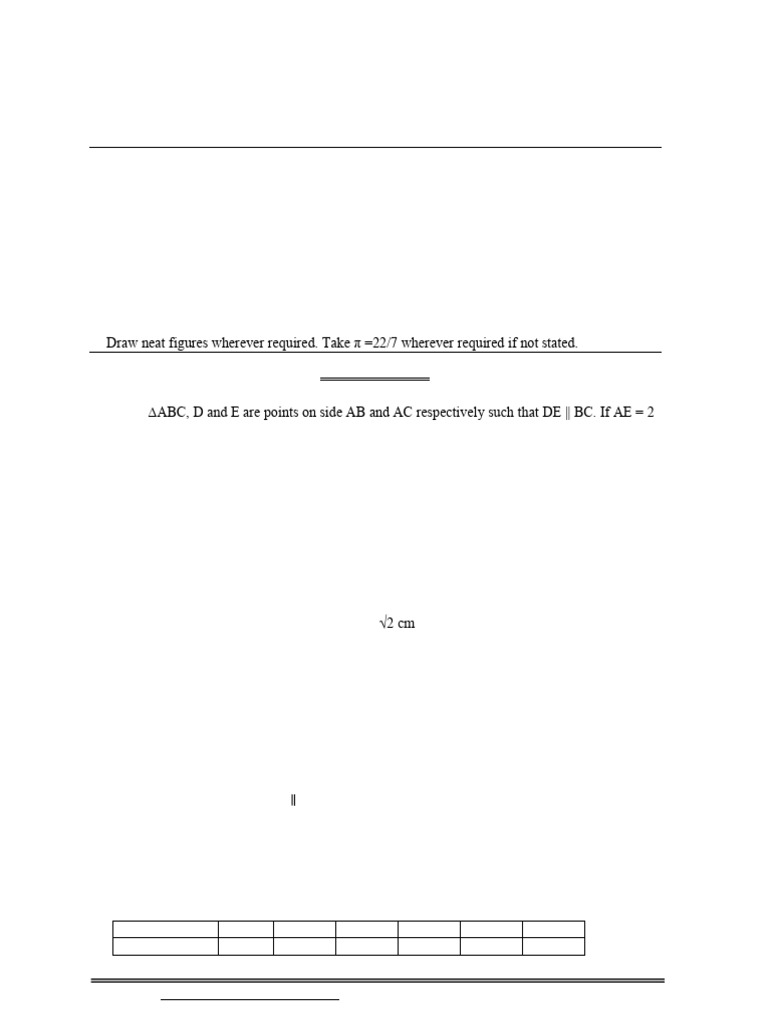 Maths Class X Sample Paper Test 20 For Board Exam 2026 QP | PDF ...