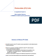 Solar Photovoltaic (PV) Cells
