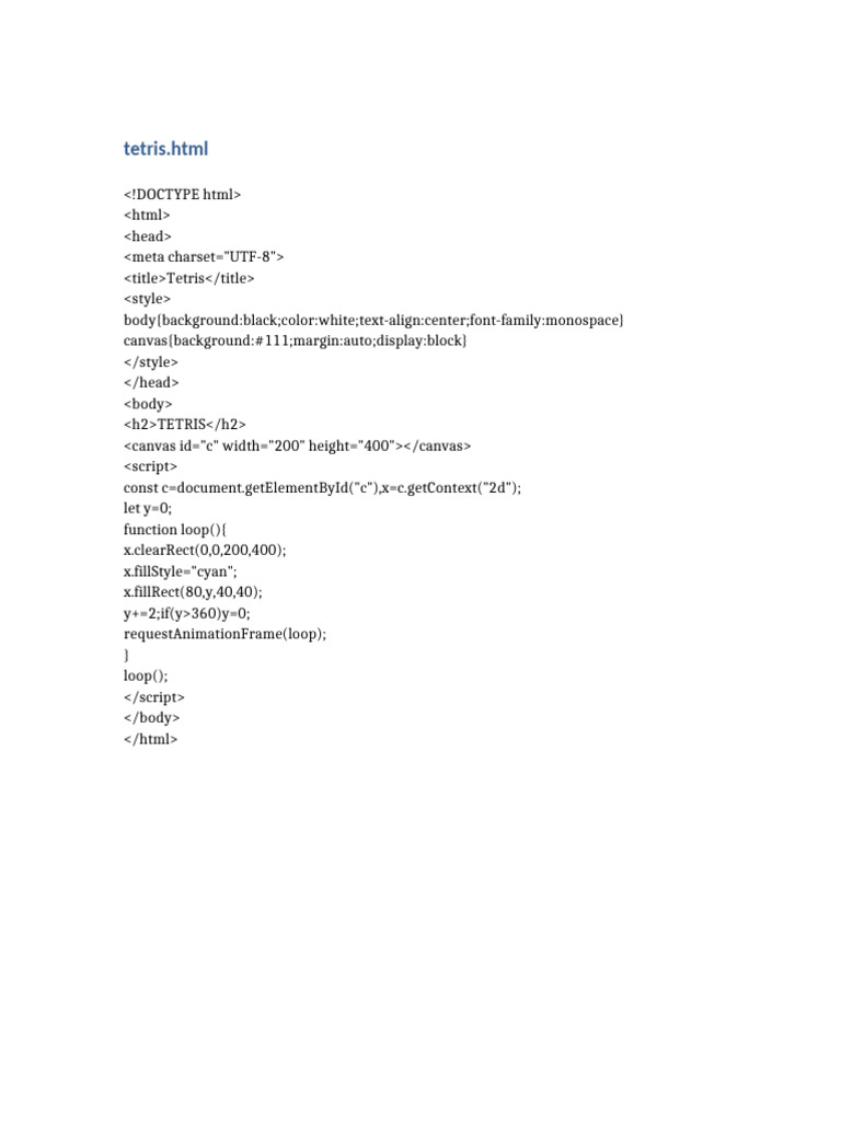 08 Tetris | PDF