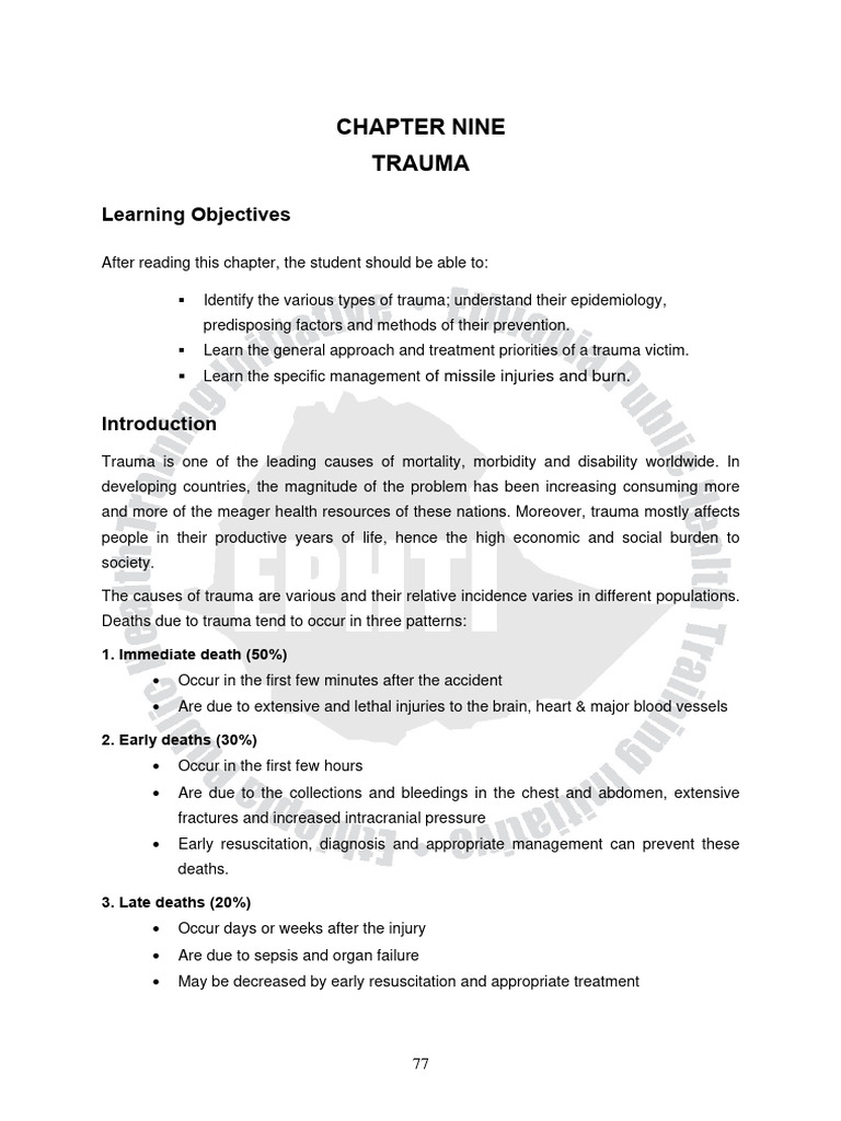 Trauma | PDF | Burn | Traumatic Brain Injury