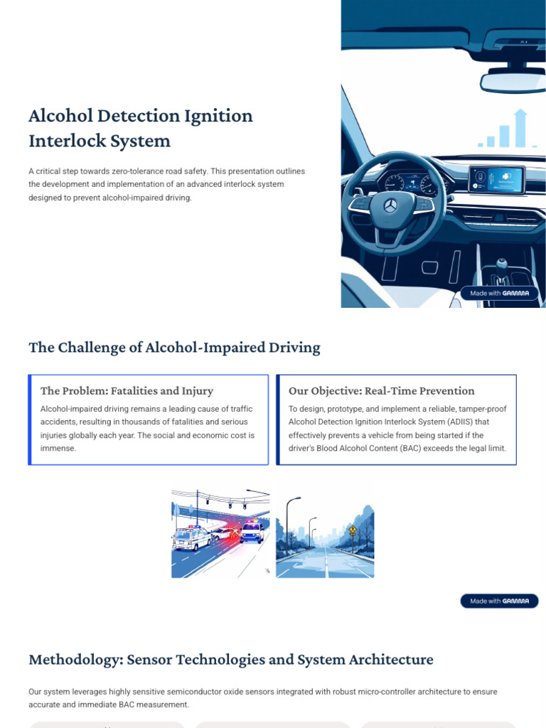 Alcohol Detection Ignition Interlock System | PDF