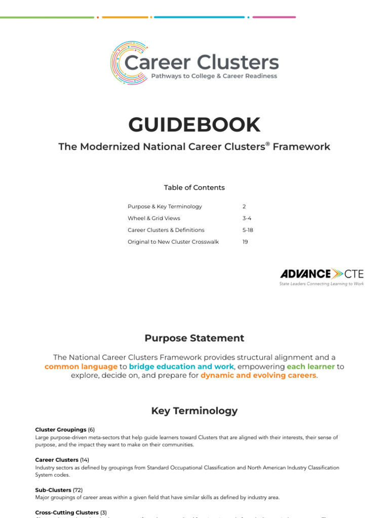 Guidebook National Career Clusters Framework | PDF | Agriculture ...