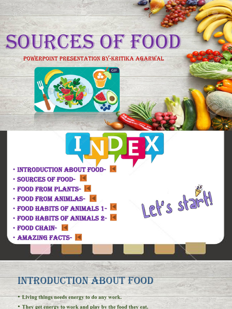 Sources of Food | PDF | Foods | Plants