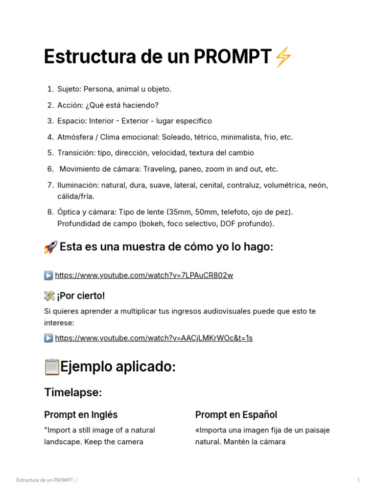 Prompt Estructurado ? | PDF | Imagen | Ligero