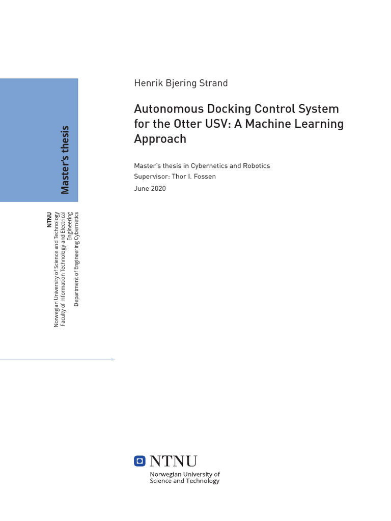 Autonomous Docking Control Sustem For The Otter USV A Machine Learning ...