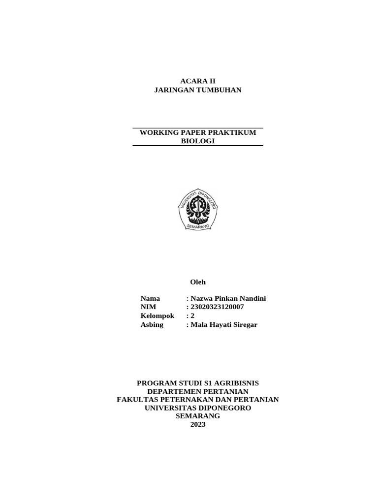 Laprak Bio Acara 2 | PDF