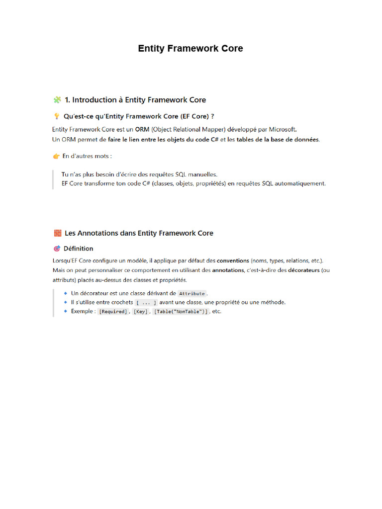 Entity Framework Core | PDF | Informatique | Développement de logiciel