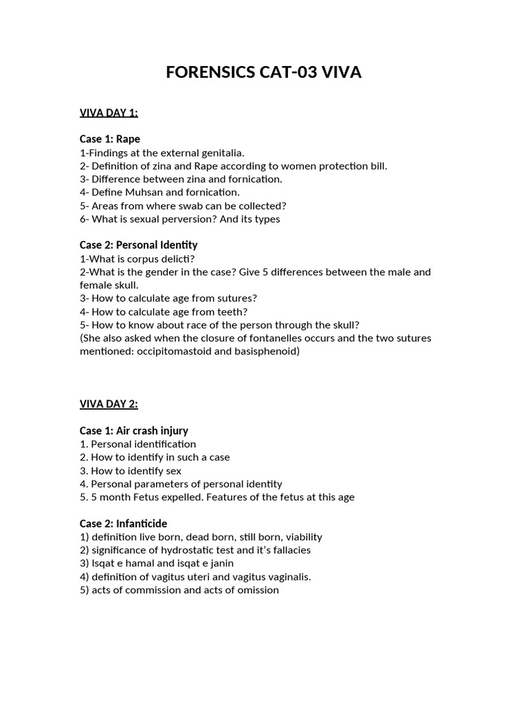 Forensics Cat-03 Viva | PDF