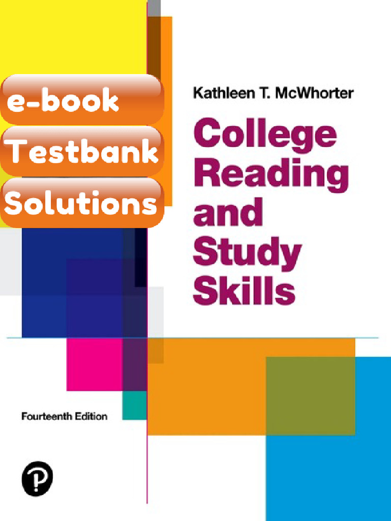 Testbank - College Reading and Study Skills 14th Edition by Kathleen ...