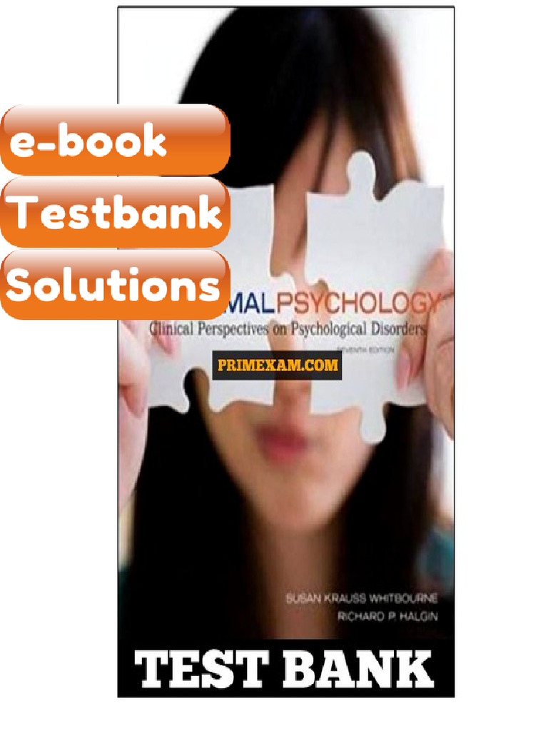 Ebook & Testbank Abnormal Psychology Clinical Perspectives On ...
