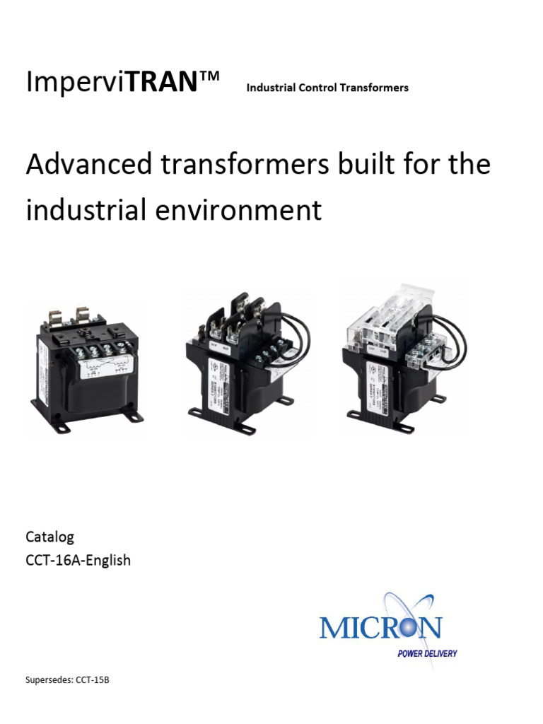 Transformadores MICRON (Ingersoll Rad) | PDF | Transformer | Power Supply