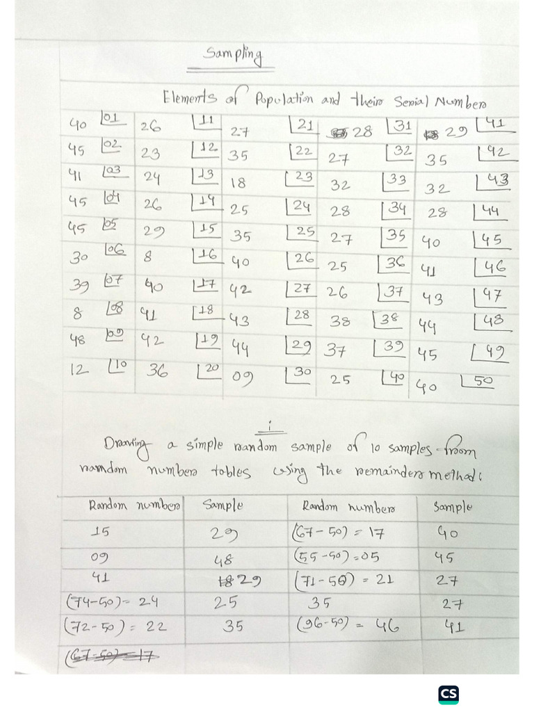 Sampling Assignment Math | PDF