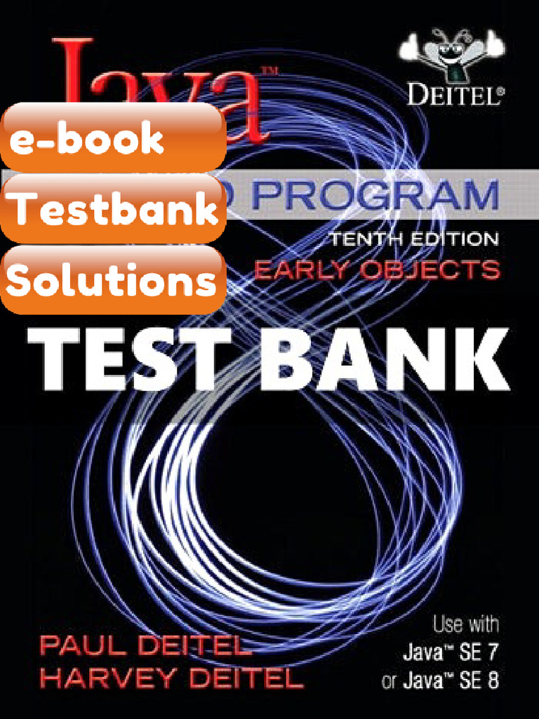 Ebook & Testbank Java How To Program Early Objects 10th Edition Deitel ...