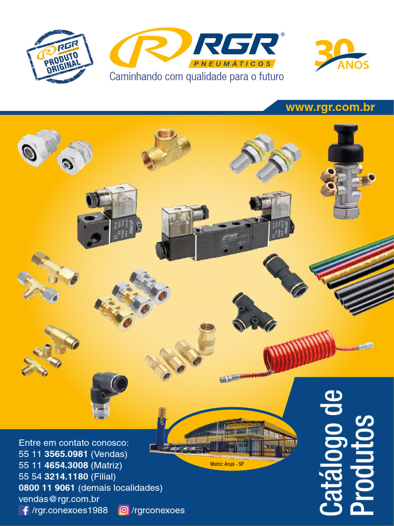 Catalogo - Conexao de Ar - RGR Pneumatico | PDF | Engenharia Mecânica ...