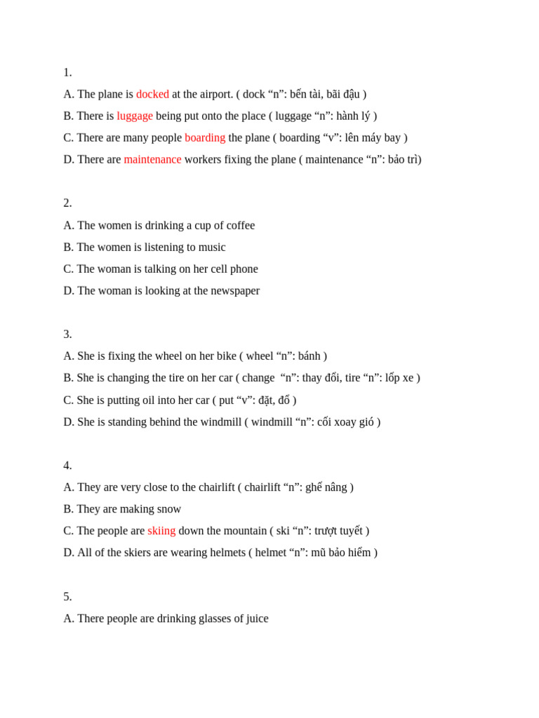 Part 1 Test 2 | PDF