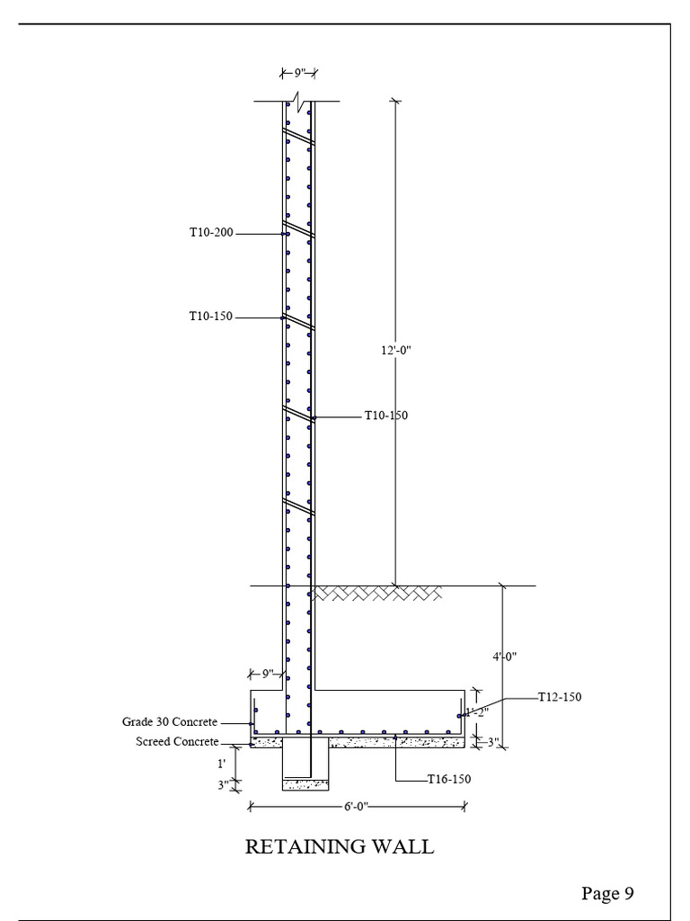 Retaining Wall New Drawing | PDF