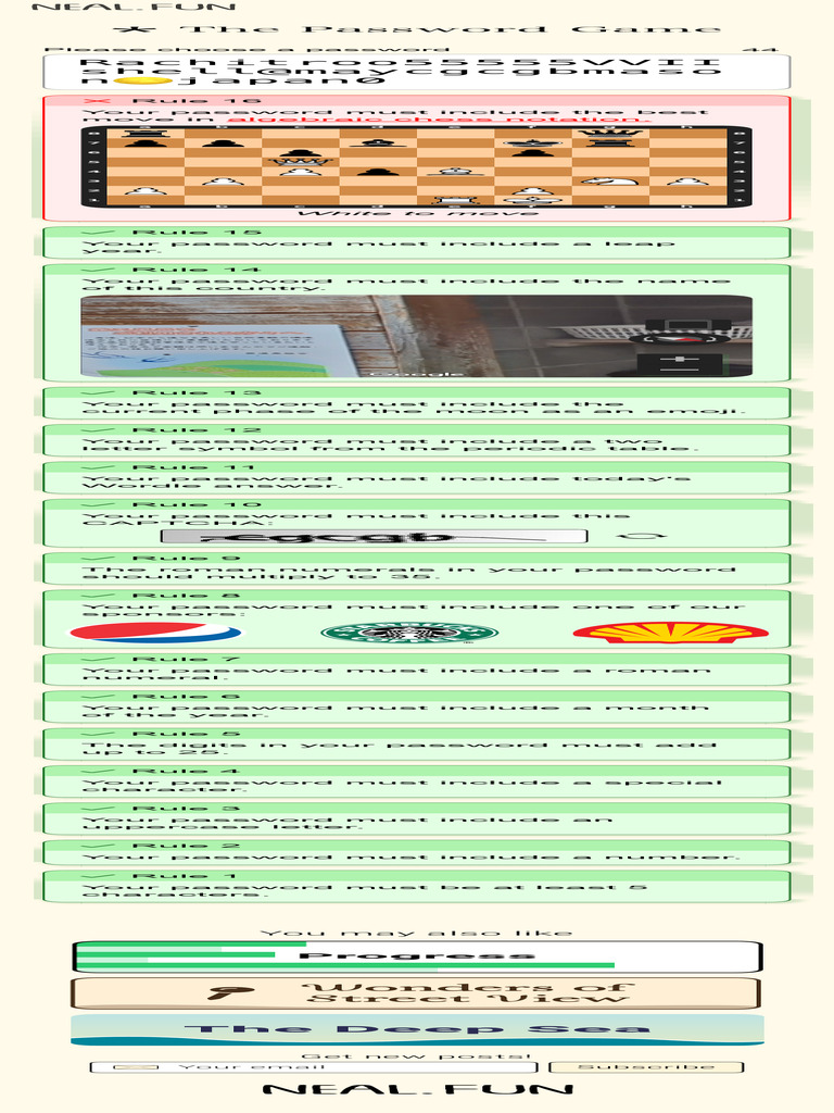 The Password Game | PDF