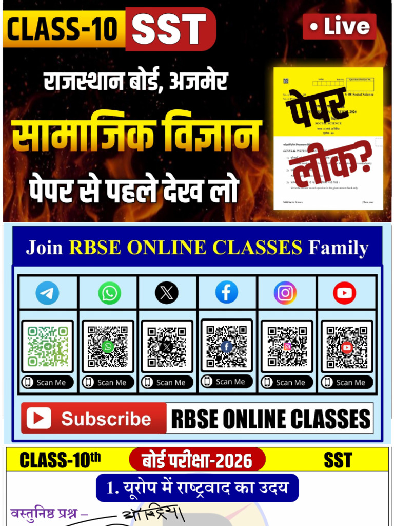 Class 10 SST Complete PYQs 2026 | PDF
