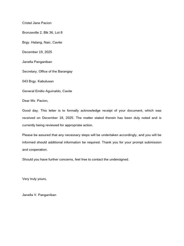 Civilian Letter | PDF