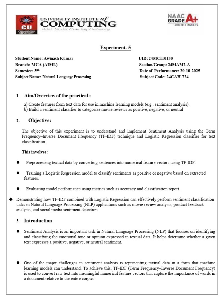Natural Language Processing | PDF | Statistical Classification ...
