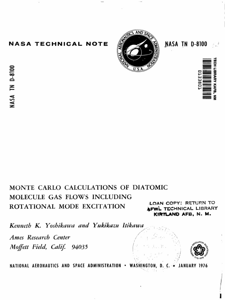 Nasa Technical Note | PDF | Mechanics | Applied And Interdisciplinary ...