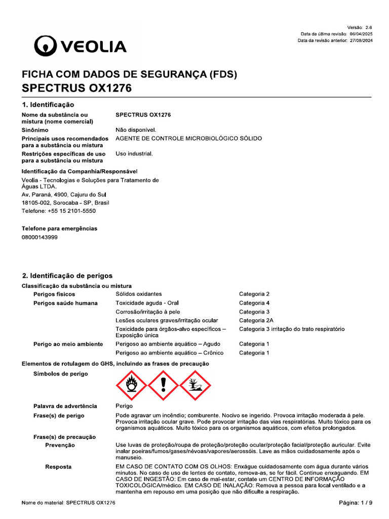Spectrus Ox1276 | PDF