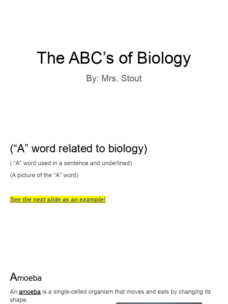 The ABC's of Biology Example | PDF