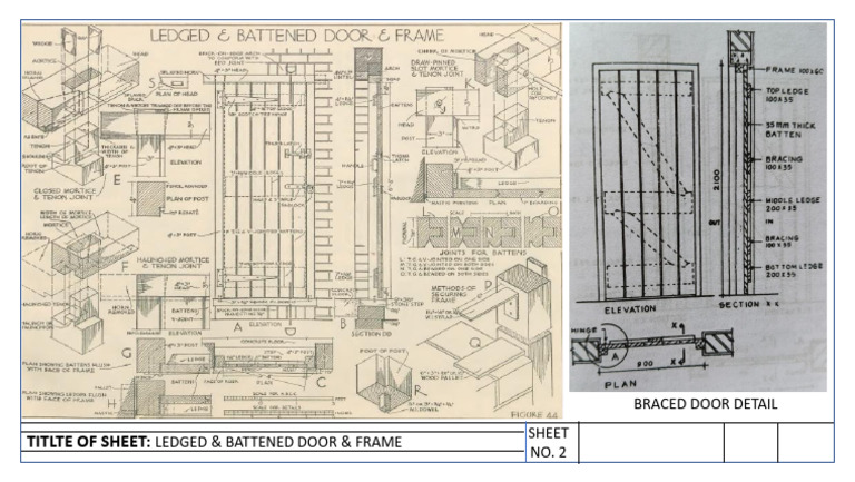 Ledge, Battened & Braced Door SHEET 2 | PDF
