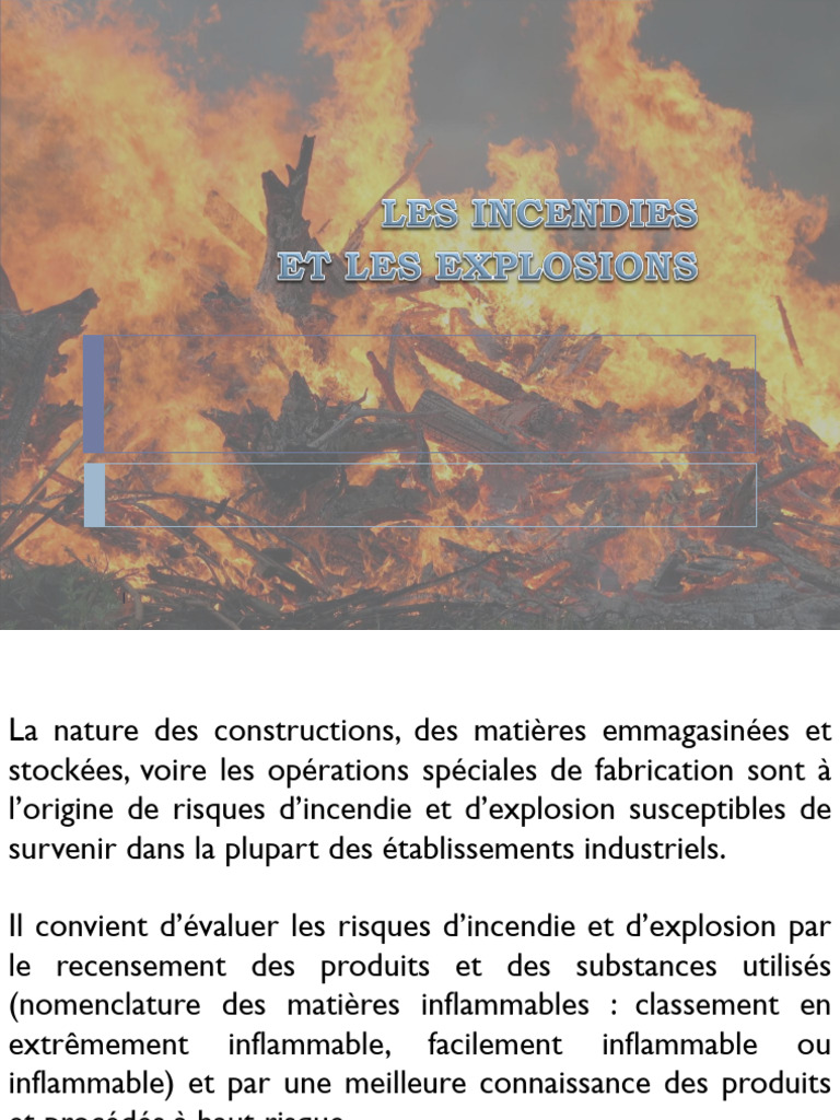 Incendie Explosion | PDF | La combustion | Combustible