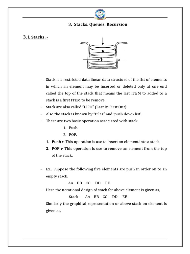 Stacks, Queues, Recursion | PDF | Queue (Abstract Data Type ...