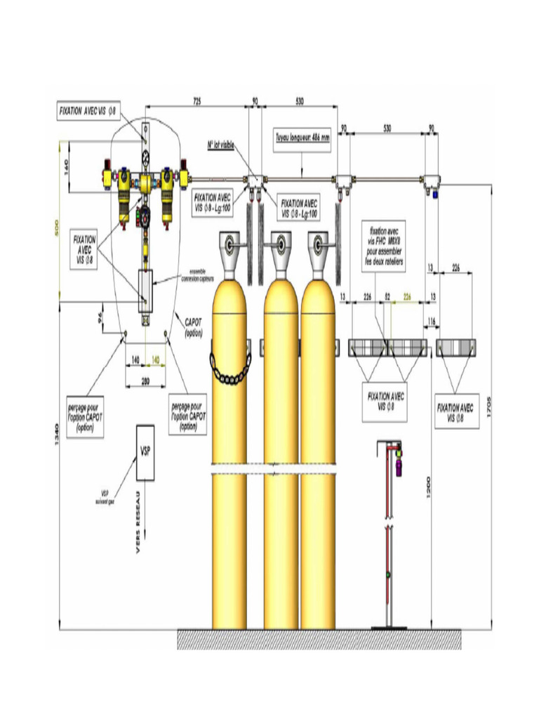 Oxygen Manifold Layout | PDF
