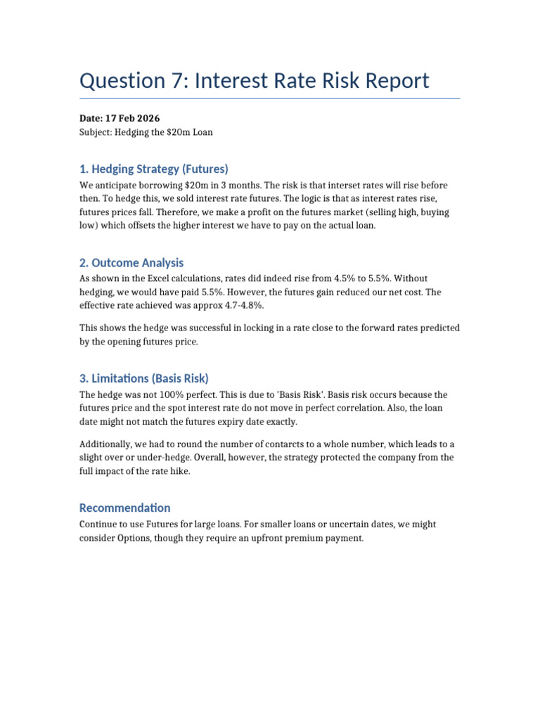 Q7 Hedging Report | PDF