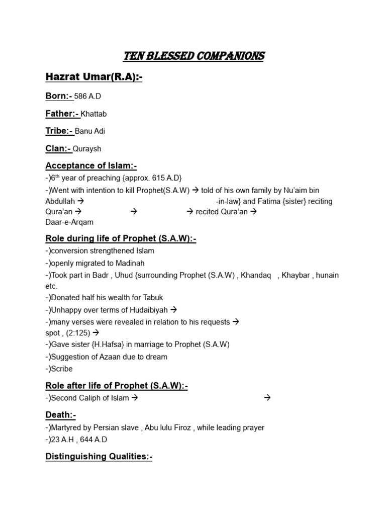 Hazrat Umar | PDF
