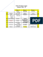 ECFA Premier League Fixtures 20122013