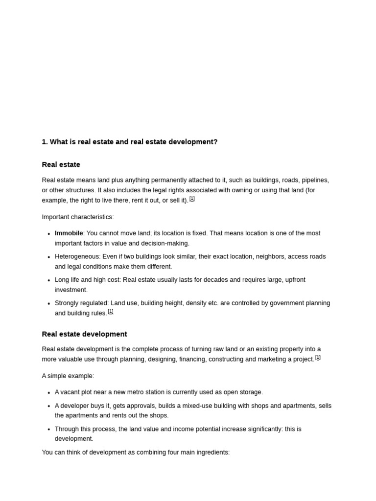 Real Estate & Valuation Notes | PDF | Entrepreneurship | Equity (Finance)