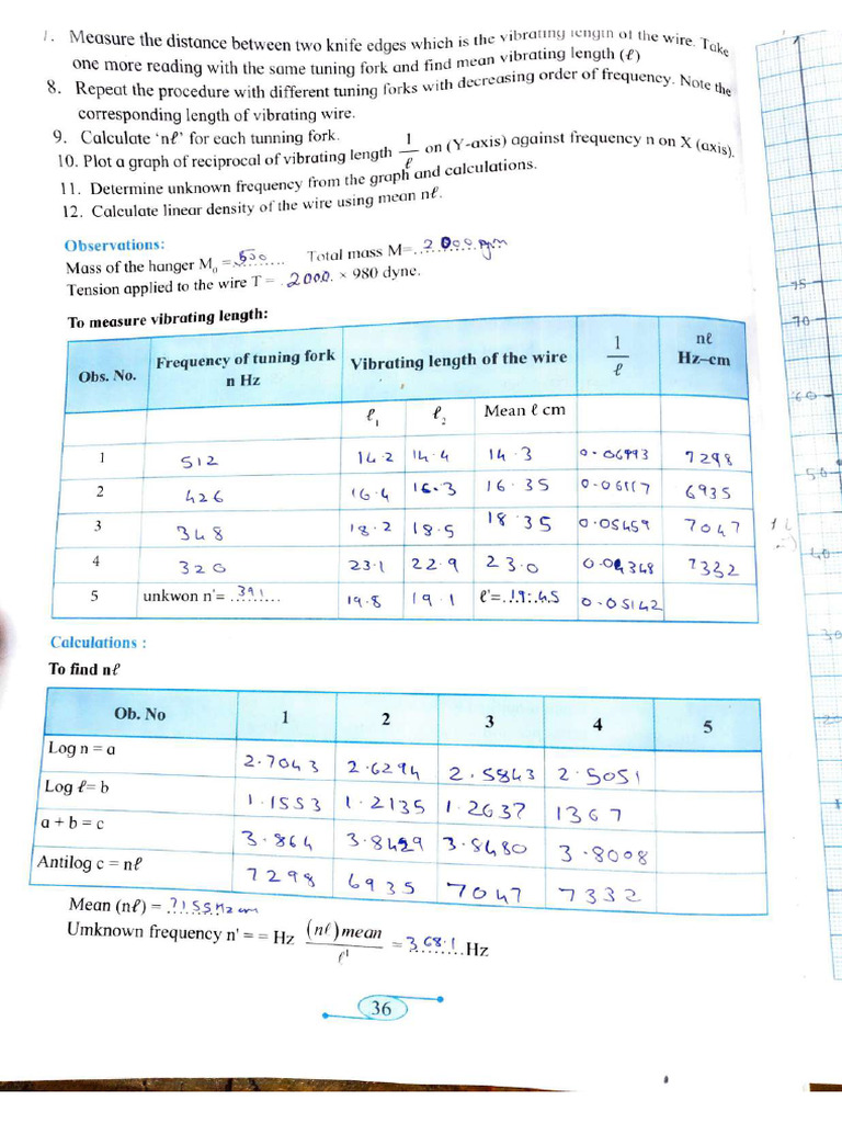 Exp 4 Sonometer 1 12th Physics | PDF