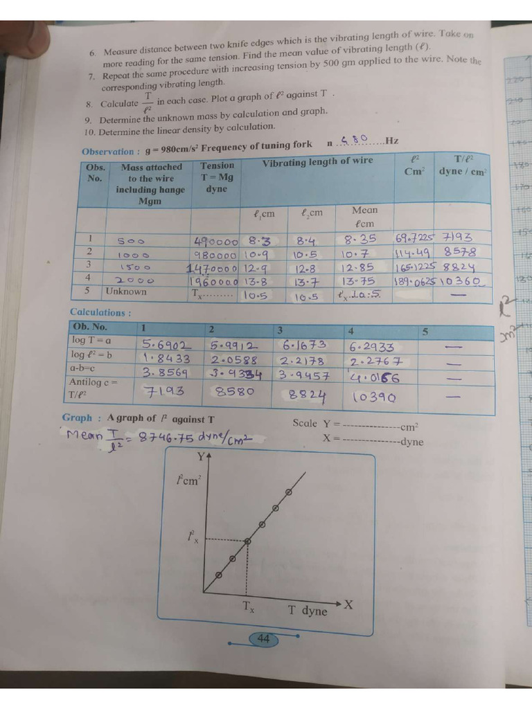Exp 5 Sonometer 2 STD 12th Physics | PDF