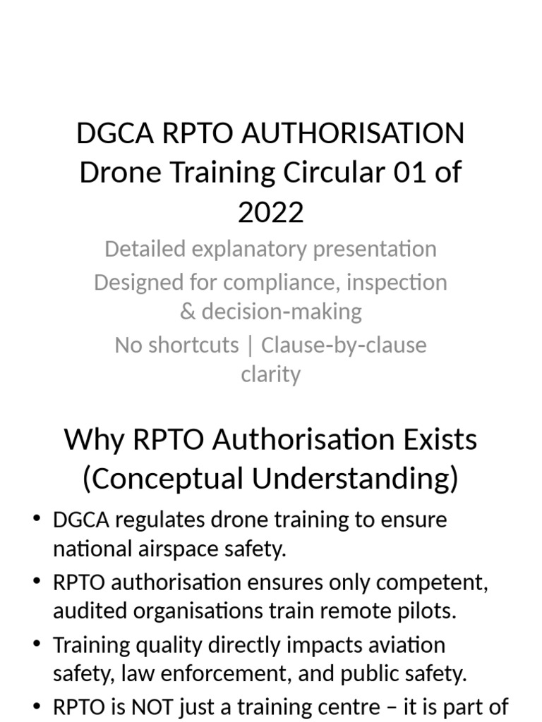 Dgca Rpto Authorisation Detailed Explained | PDF | Unmanned Aerial ...
