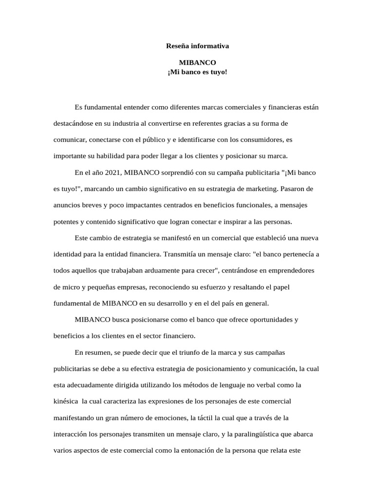 Reseña Informativa | PDF