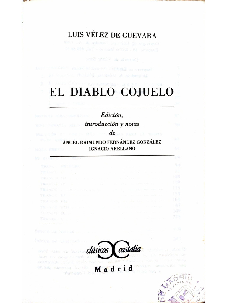 Introducción El Diablo Cojuelo (Castalia) | PDF