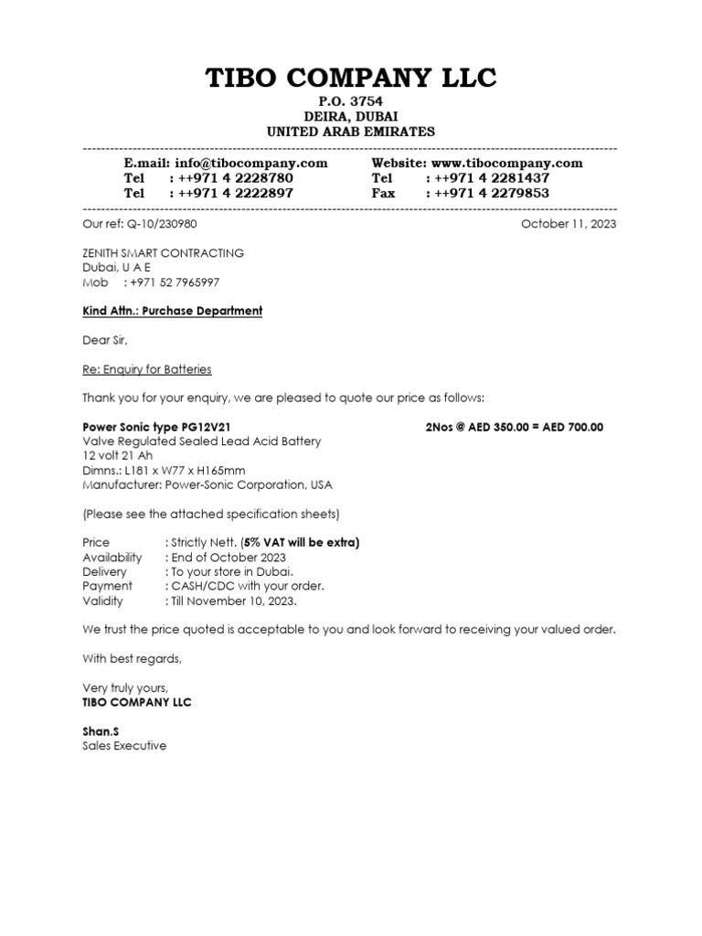 Zenith Smart Contracting 230981 | PDF