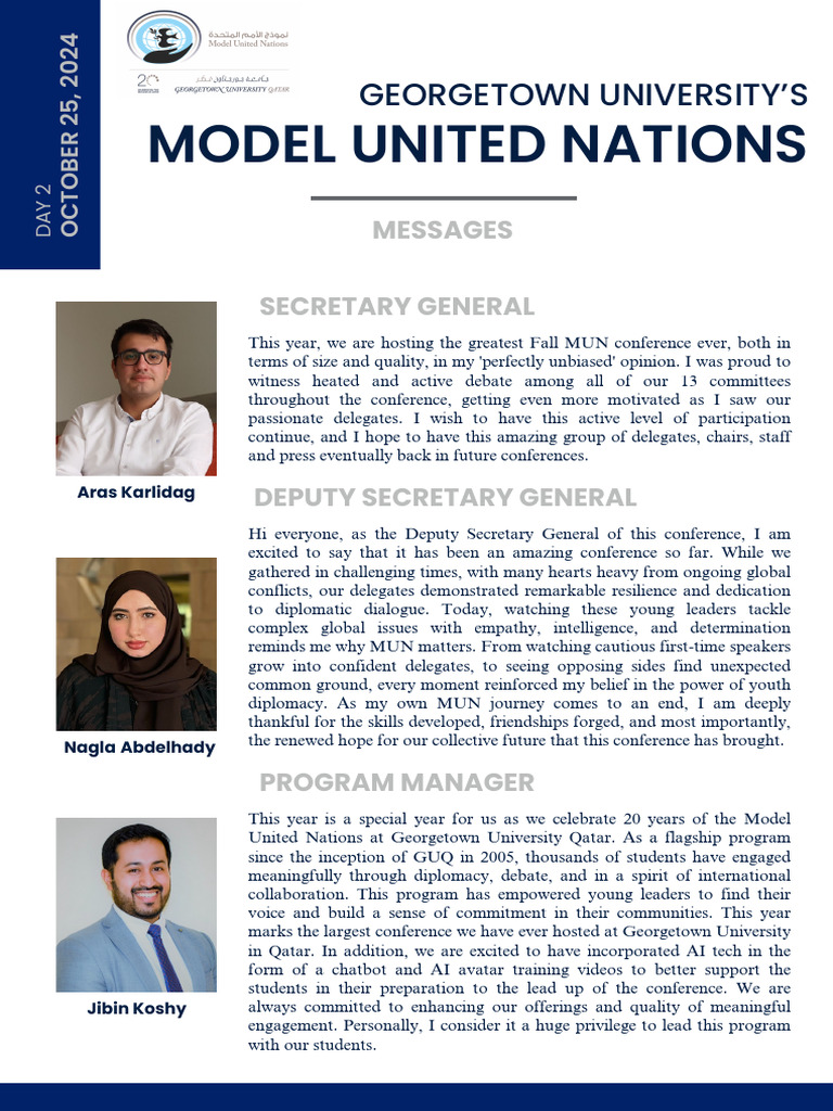 Gmun Fall 2024 Newsletter - Day 2 | PDF | United Nations General ...