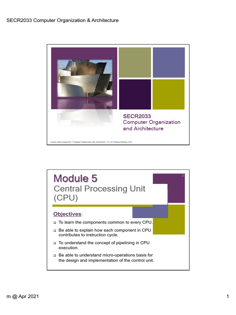 Module 5 - Central Processing Unit (CPU) v4 (4 Mac 2021) L (Student ...