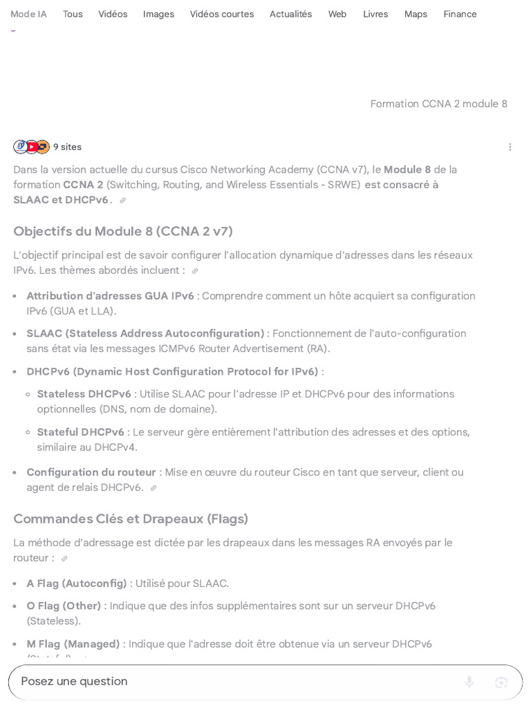 B.4. Formation CCNA 2 Module 8 | PDF | I Pv6 | Adresse IP