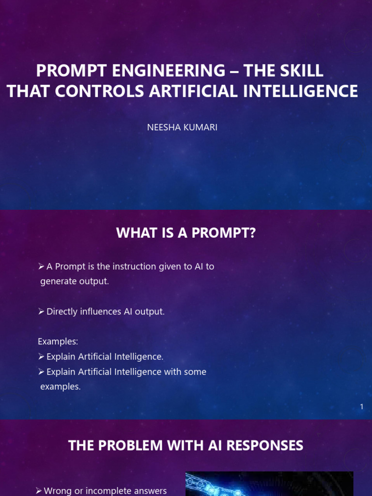 Prompt Engineering - The Skill That Controls AI | PDF