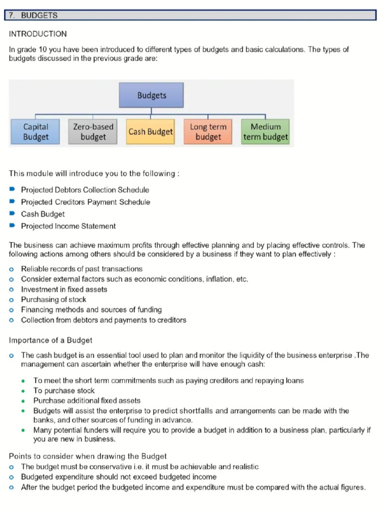 Budgets | PDF